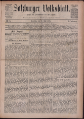 Salzburger Volksblatt: unabh. Tageszeitung f. Stadt u. Land Salzburg