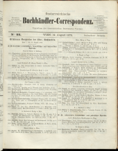 Oesterreichische Buchhändler-Correspondenz