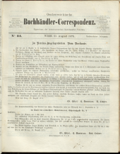 Oesterreichische Buchhändler-Correspondenz