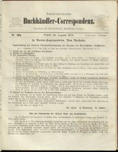 Oesterreichische Buchhändler-Correspondenz