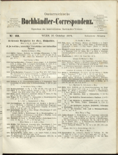 Oesterreichische Buchhändler-Correspondenz