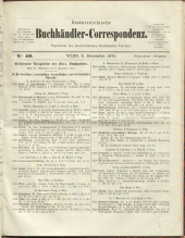 Oesterreichische Buchhändler-Correspondenz