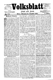 Volksblatt für Stadt und Land