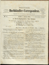 Oesterreichische Buchhändler-Correspondenz