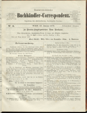 Oesterreichische Buchhändler-Correspondenz