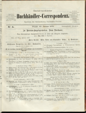 Oesterreichische Buchhändler-Correspondenz