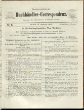 Oesterreichische Buchhändler-Correspondenz