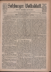 Salzburger Volksblatt: unabh. Tageszeitung f. Stadt u. Land Salzburg