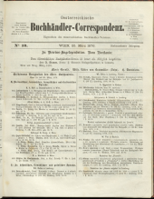 Oesterreichische Buchhändler-Correspondenz