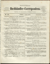 Oesterreichische Buchhändler-Correspondenz