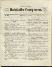 Oesterreichische Buchhändler-Correspondenz