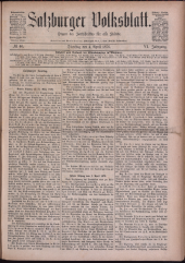 Salzburger Volksblatt: unabh. Tageszeitung f. Stadt u. Land Salzburg