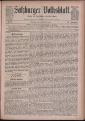 Salzburger Volksblatt: unabh. Tageszeitung f. Stadt u. Land Salzburg