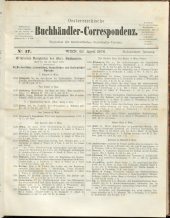 Oesterreichische Buchhändler-Correspondenz