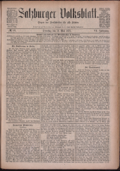 Salzburger Volksblatt: unabh. Tageszeitung f. Stadt u. Land Salzburg