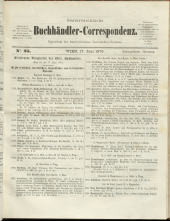 Oesterreichische Buchhändler-Correspondenz