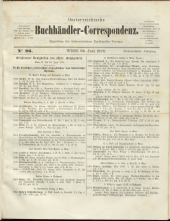 Oesterreichische Buchhändler-Correspondenz