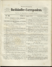 Oesterreichische Buchhändler-Correspondenz