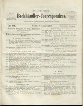 Oesterreichische Buchhändler-Correspondenz