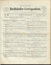 Oesterreichische Buchhändler-Correspondenz