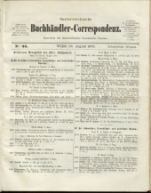 Oesterreichische Buchhändler-Correspondenz