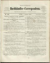 Oesterreichische Buchhändler-Correspondenz