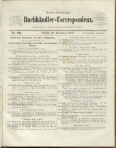 Oesterreichische Buchhändler-Correspondenz