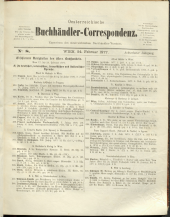 Oesterreichische Buchhändler-Correspondenz