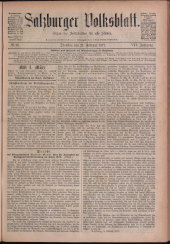 Salzburger Volksblatt: unabh. Tageszeitung f. Stadt u. Land Salzburg