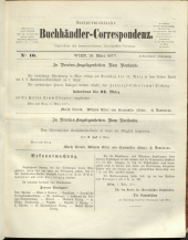 Oesterreichische Buchhändler-Correspondenz