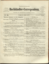 Oesterreichische Buchhändler-Correspondenz