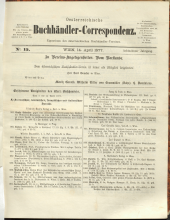 Oesterreichische Buchhändler-Correspondenz