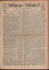 Salzburger Volksblatt: unabh. Tageszeitung f. Stadt u. Land Salzburg
