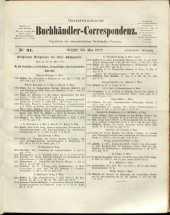 Oesterreichische Buchhändler-Correspondenz