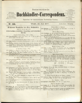 Oesterreichische Buchhändler-Correspondenz