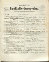 Oesterreichische Buchhändler-Correspondenz