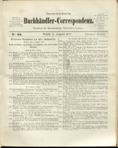 Oesterreichische Buchhändler-Correspondenz