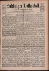 Salzburger Volksblatt: unabh. Tageszeitung f. Stadt u. Land Salzburg
