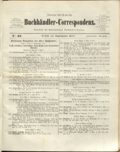 Oesterreichische Buchhändler-Correspondenz