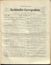 Oesterreichische Buchhändler-Correspondenz