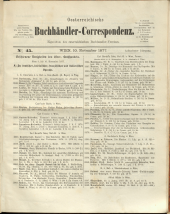 Oesterreichische Buchhändler-Correspondenz