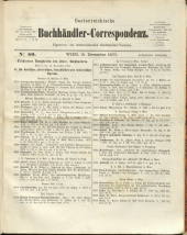 Oesterreichische Buchhändler-Correspondenz