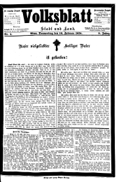 Volksblatt für Stadt und Land