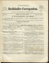 Oesterreichische Buchhändler-Correspondenz