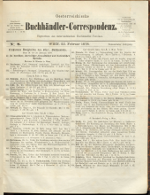 Oesterreichische Buchhändler-Correspondenz