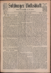 Salzburger Volksblatt: unabh. Tageszeitung f. Stadt u. Land Salzburg
