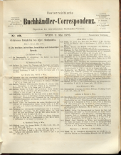 Oesterreichische Buchhändler-Correspondenz