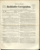 Oesterreichische Buchhändler-Correspondenz