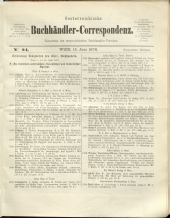 Oesterreichische Buchhändler-Correspondenz