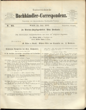 Oesterreichische Buchhändler-Correspondenz